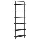 Bogreol Sort eg 60 x 24 x 203 cm Konstrueret træ
