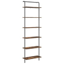 Bogreol Røget eg 60 x 24 x 203 cm Konstrueret træ