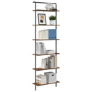 Bogreol Røget eg 60 x 24 x 203 cm Konstrueret træ