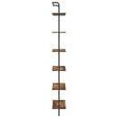 Bogreol Røget eg 60 x 24 x 203 cm Konstrueret træ
