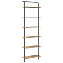 Bogreol 6 niveauer 60 x 24 x 203 cm Konstrueret træ
