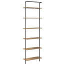 Bogreol 6 niveauer 60 x 24 x 203 cm Konstrueret træ