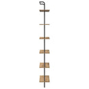 Bogreol 6 niveauer 60 x 24 x 203 cm Konstrueret træ