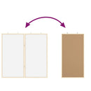 Bulletin Tavle 80 x 80 x 1.4 cm Massivt fyrretræ Hvid