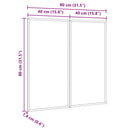 Bulletin Tavle 80 x 80 x 1.4 cm Massivt fyrretræ Hvid