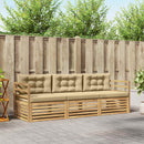 Udendørs sofagruppe med pude 3 pcs Hvid og Beige Polyester