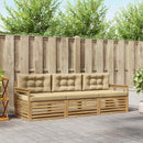 Udendørs sofagruppe med pude 3 pcs Hvid og Beige Polyester