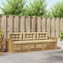 Udendørs sofagruppe 3 pcs Hvid og Beige Massivt Akacietræ