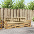 Udendørs sofagruppe 3 pcs Hvid og Beige Massivt Akacietræ