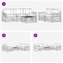 Udendørs sofagruppe 6 pcs Hvid og Beige