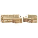 Udendørs sofagruppe 6 pcs Hvid og Beige