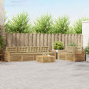 Udendørs sofagruppe 7 pcs Hvid og Beige Massivt Akacietræ