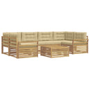 Udendørs sofagruppe 7 pcs Hvid og Beige