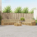 Udendørs sofagruppe 8 pcs Hvid og Beige 79 x 79 x 37 cm