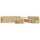 Udendørs sofagruppe 8 pcs Hvid og Beige 79 x 79 x 37 cm