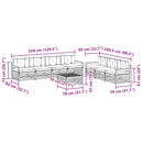 Udendørs sofagruppe 8 pcs Hvid og cremefarvet 79 x 79 x 37 cm