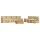 Udendørs sofagruppe 8 pcs Hvid og Beige 79 x 79 x 37 cm
