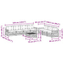 Udendørs sofagruppe 8 pcs Hvid og cremefarvet 79 x 79 x 37 cm