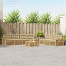 Udendørs sofagruppe 8 pcs Hvid og Beige 79 x 79 x 37 cm
