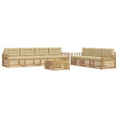 Udendørs sofagruppe 8 pcs Hvid og Beige 79 x 79 x 37 cm