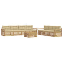Udendørs sofagruppe 8 pcs Hvid og Beige