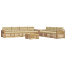 Udendørs sofagruppe 8 pcs Hvid og Beige