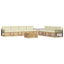 Udendørs sofagruppe 8 pcs Hvid og cremefarvet 79 x 79 x 37 cm
