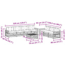 Udendørs sofagruppe 8 pcs Hvid og cremefarvet 79 x 79 x 37 cm