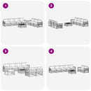 Udendørs sofagruppe 8 pcs Hvid og cremefarvet 79 x 79 x 37 cm
