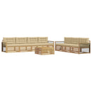 Udendørs sofagruppe 8 pcs Hvid og Beige 79 x 79 x 37 cm