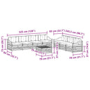 Udendørs sofagruppe 8 pcs Hvid og cremefarvet 79 x 79 x 37 cm