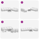 Udendørs sofagruppe 8 pcs Hvid og antracit 79 x 79 x 37 cm