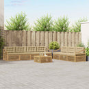 Udendørs sofagruppe 8 pcs Hvid og Beige 79 x 79 x 37 cm