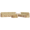 Udendørs sofagruppe 8 pcs Hvid og Beige 79 x 79 x 37 cm
