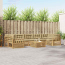 Udendørs sofagruppe 8 pcs Hvid og Beige Massivt Akacietræ