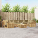Udendørs sofagruppe 8 pcs Hvid og Beige Massivt Akacietræ