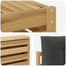 Udendørs sofagruppe 8 pcs Hvid og antracit Massivt Akacietræ