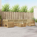 Udendørs sofagruppe 8 pcs Hvid og Beige Massivt Akacietræ