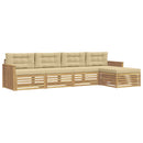 Udendørs sofagruppe 5 pcs Hvid og Beige