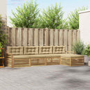 Udendørs sofagruppe 5 pcs Hvid og Beige