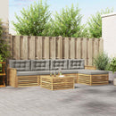 Udendørs sofagruppe 6 pcs Hvid og lysegrå 79 x 79 x 37 cm