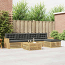 Udendørs sofagruppe 6 pcs Hvid og antracit 79 x 79 x 37 cm