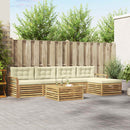 Udendørs sofagruppe 6 pcs Hvid og cremefarvet 79 x 79 x 37 cm