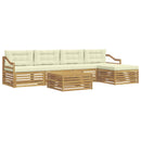 Udendørs sofagruppe 6 pcs Hvid og cremefarvet 79 x 79 x 37 cm