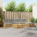Udendørs sofagruppe 6 pcs Hvid og lysegrå 79 x 79 x 37 cm