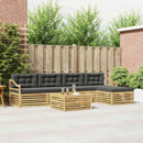 Udendørs sofagruppe 6 pcs Hvid og antracit 79 x 79 x 37 cm