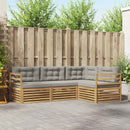 Udendørs sofagruppe 4 pcs Hvid og lysegrå 245,5 x 166,5 x 73 cm