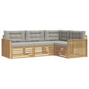 Udendørs sofagruppe 4 pcs Hvid og lysegrå 247,5 x 168,5 x 73 cm