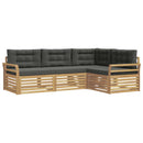 Udendørs sofagruppe 4 pcs Hvid og antracit 250 x 170,5 x 73 cm