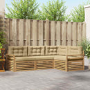 Udendørs sofagruppe 4 pcs Hvid og Beige 250 x 170,5 x 73 cm